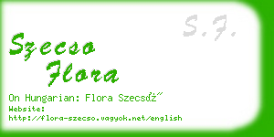 szecso flora business card